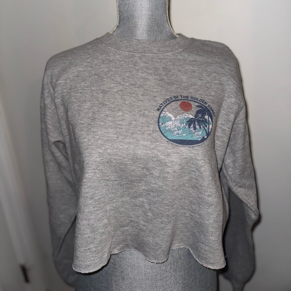 John Galt Cropped Crewneck Sweatshirt